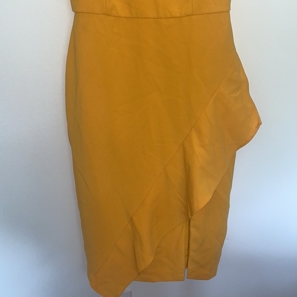 Harlyn Yellow Sheath Asymmetrical Dress - Picture 7 of 13